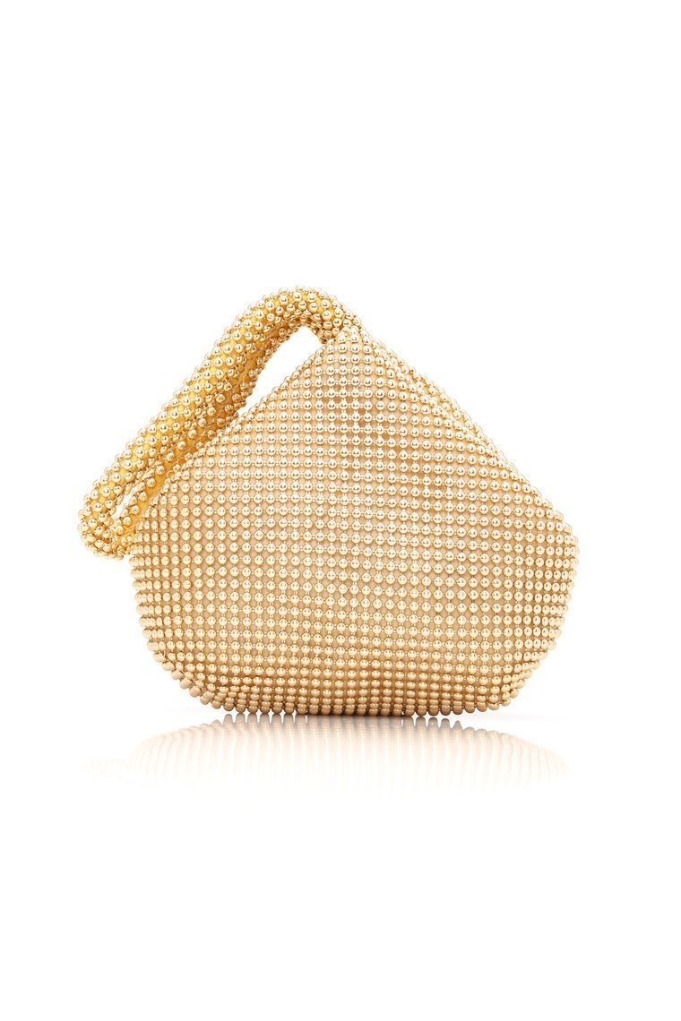 Kimmie Rhinestone Pouchbag - Gold - jameswhite001