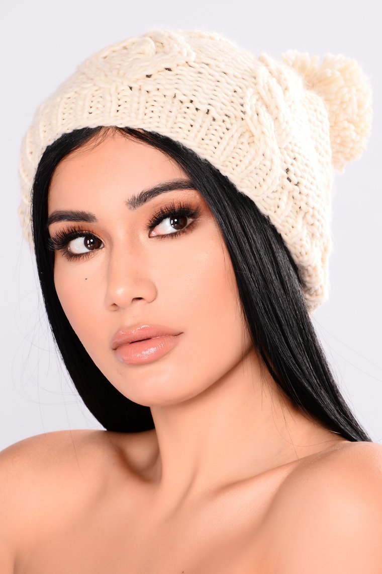 Knit It To Me Beanie - Ivory - jameswhite001