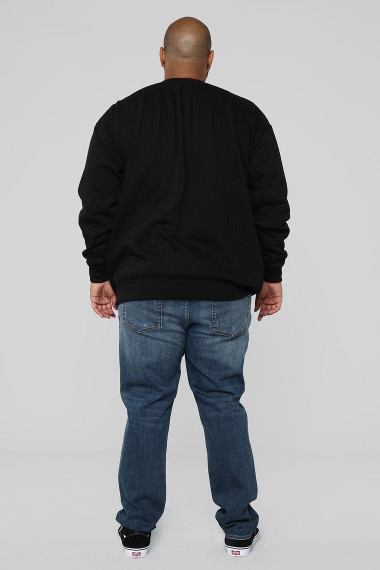 Kurt Crew Sweatshirt - Black - jameswhite001