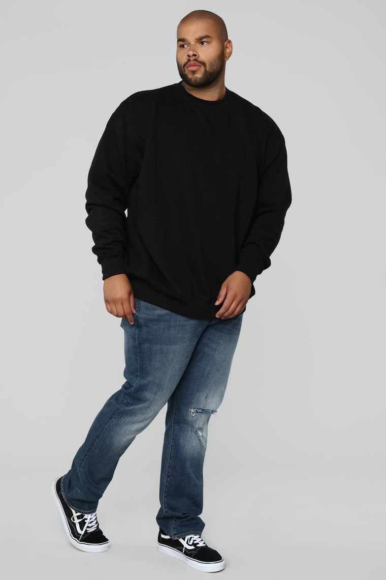 Kurt Crew Sweatshirt - Black - jameswhite001