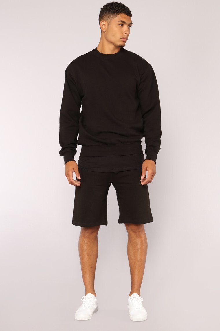 Kurt Crew Sweatshirt - Black - jameswhite001