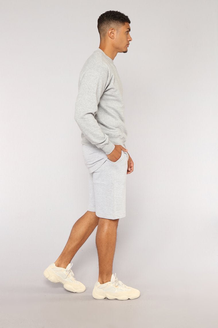 Kurt Crew Sweatshirt - Heathered Grey - jameswhite001