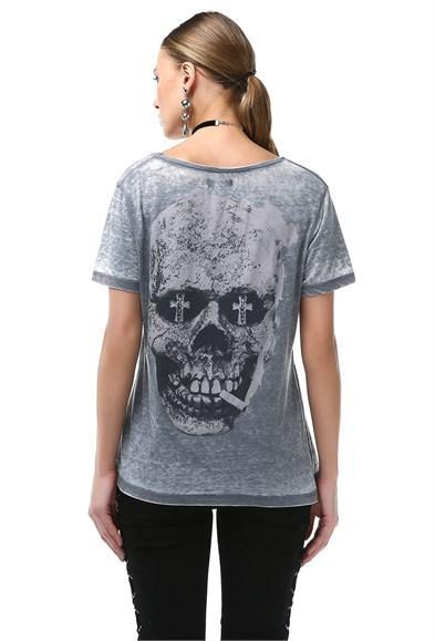 Kuru Kafa Baskılı Kadın T-Shirt - jameswhite001