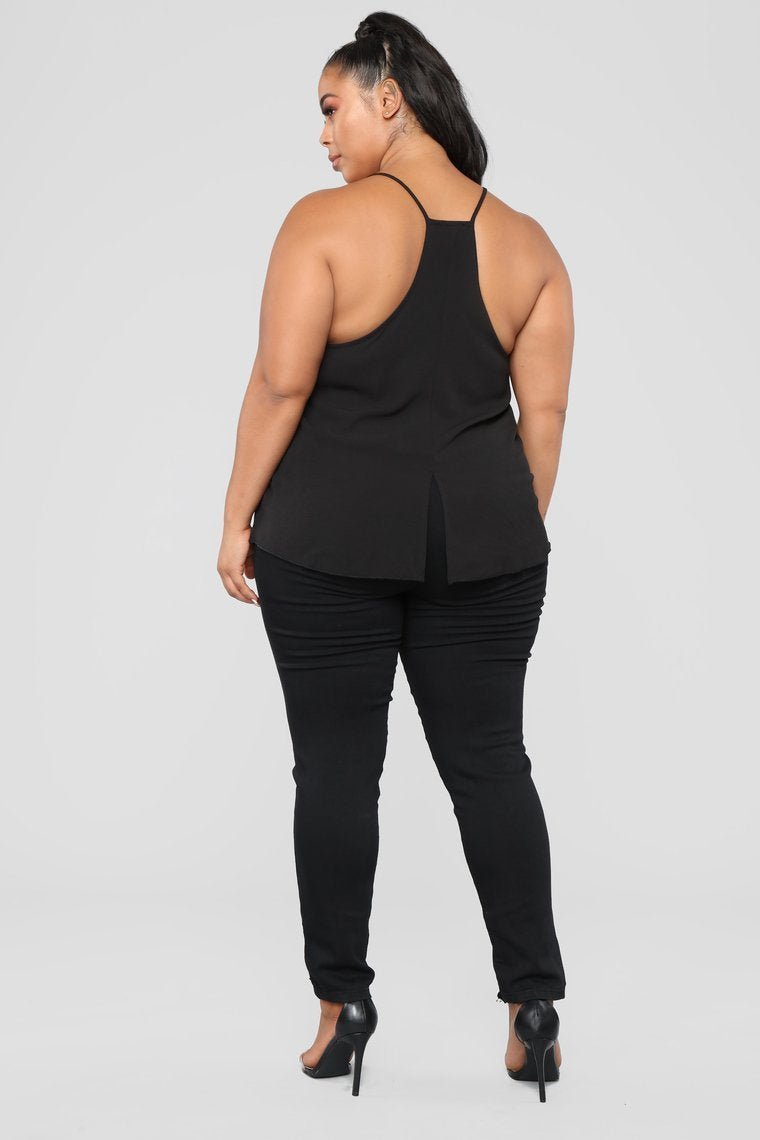 Kylee Lace Up Jeans - Black - jameswhite001