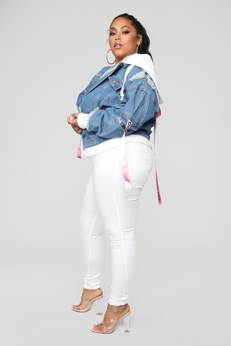 LA State Of Mind Denim Jacket - Medium Blue Wash - jameswhite001