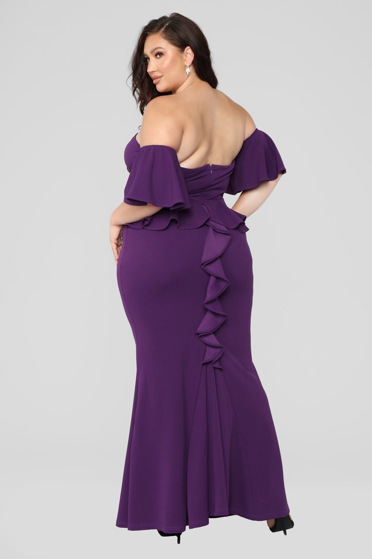 Lana Party Dress - Eggplant - jameswhite001