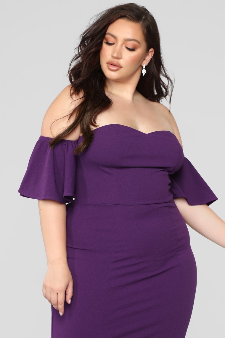 Lana Party Dress - Eggplant - jameswhite001