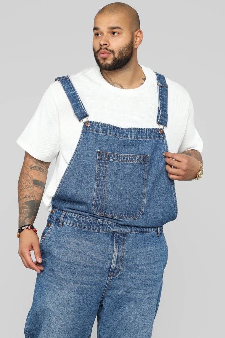 Lennie Overalls - Medium Blue Wash - jameswhite001