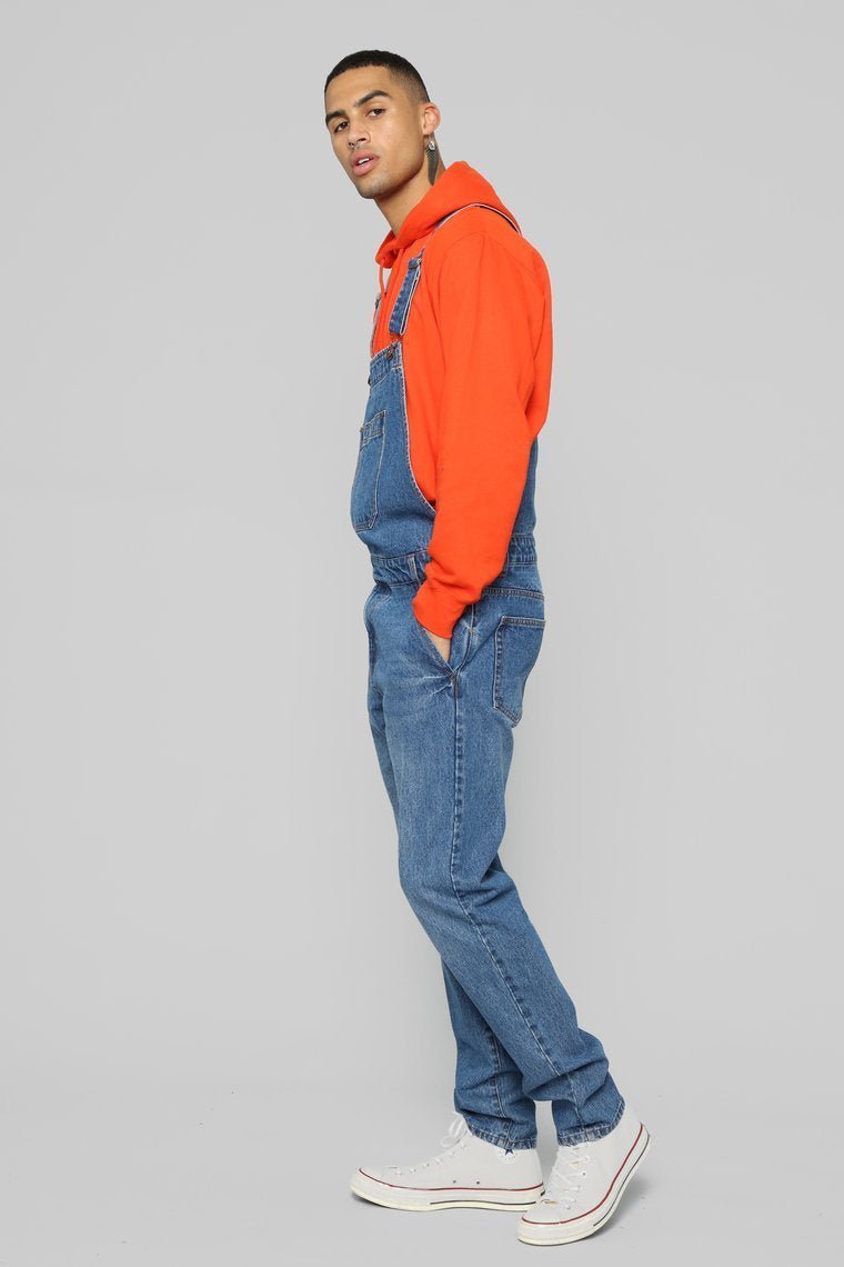 Lennie Overalls - Medium Blue Wash - jameswhite001