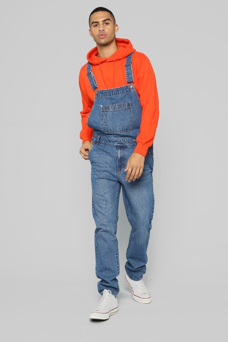 Lennie Overalls - Medium Blue Wash - jameswhite001