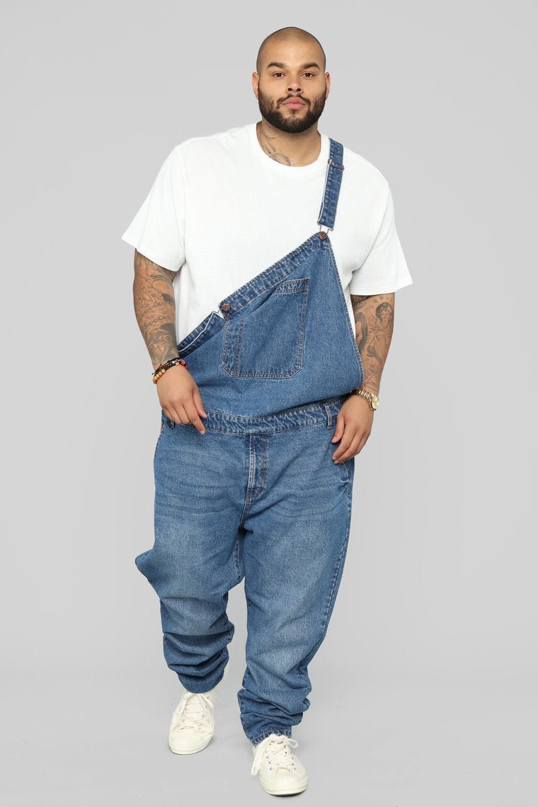 Lennie Overalls - Medium Blue Wash - jameswhite001
