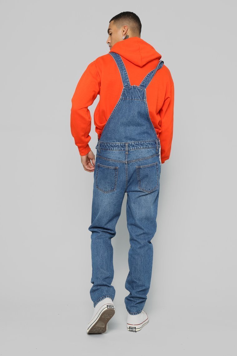 Lennie Overalls - Medium Blue Wash - jameswhite001