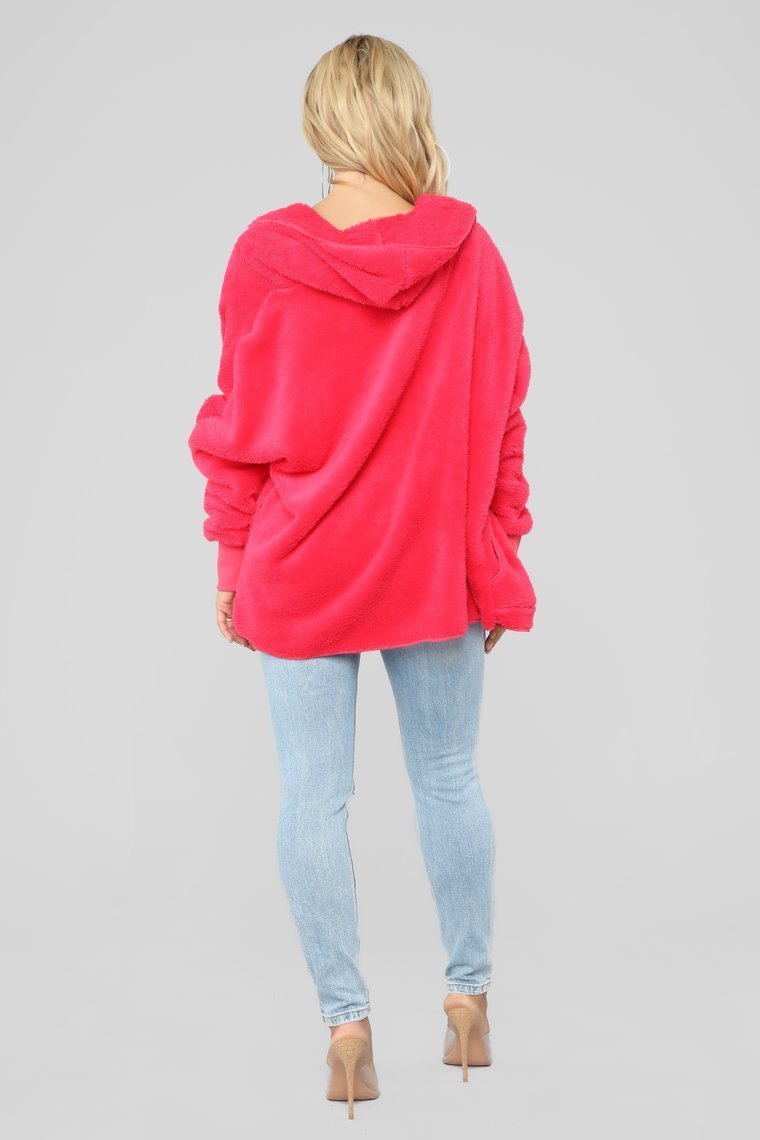 Let's Get Cozy Oversized Coat - Fuchsia - jameswhite001