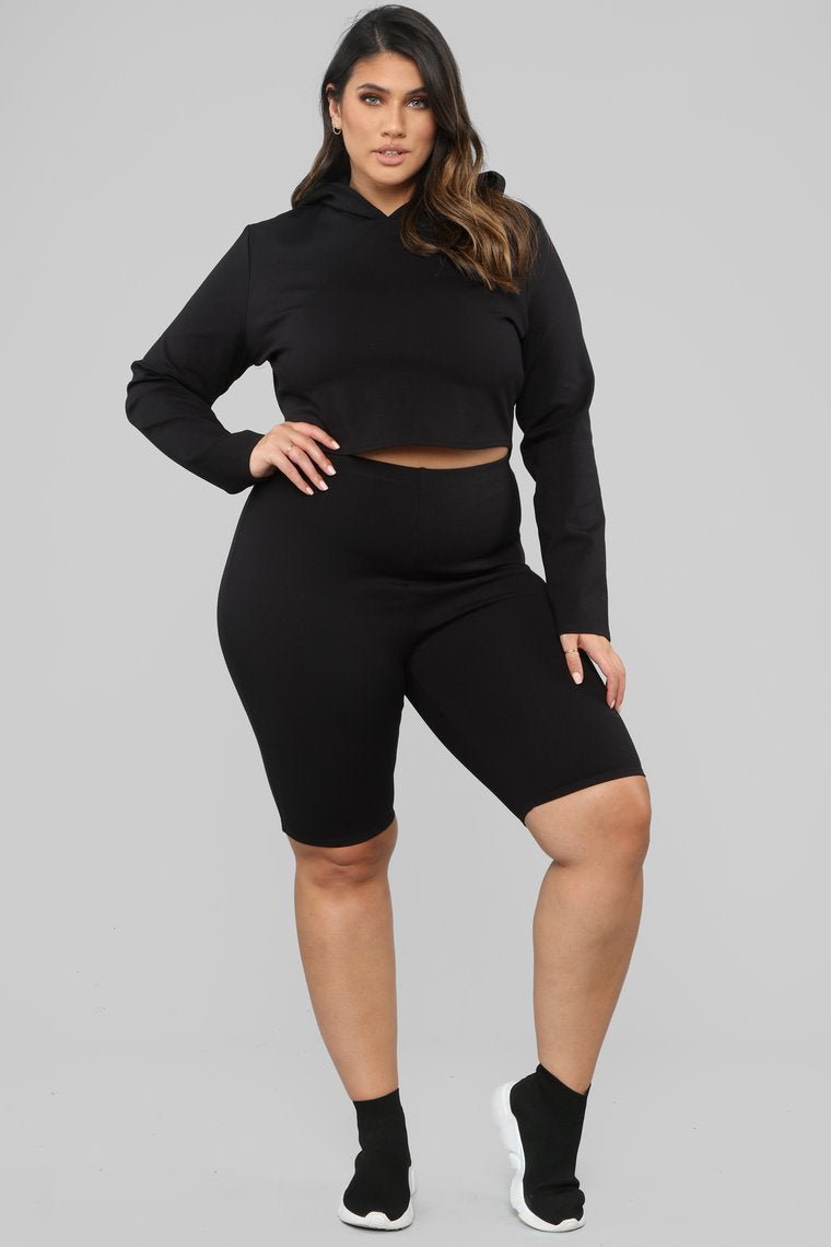 Leyla Long Sleeve Lounge Set - Black - jameswhite001