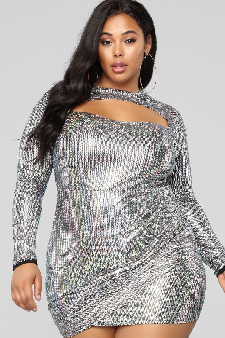 Lia Cut Out Dress - Sliver - jameswhite001