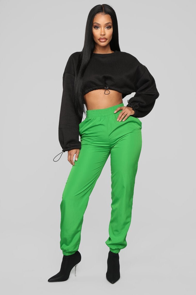 Lianna Lounge Windbreaker Jogger - Green - jameswhite001