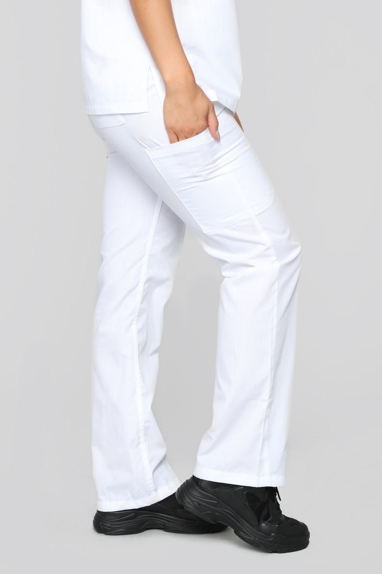Life Saver Scrubs Pant - White - jameswhite001