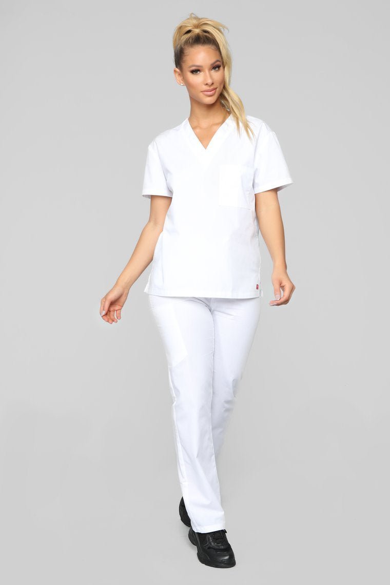 Life Saver Scrubs Pant - White - jameswhite001