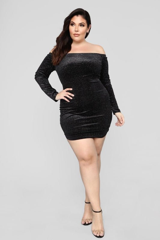 Light Up The Sky Dress - Black - jameswhite001