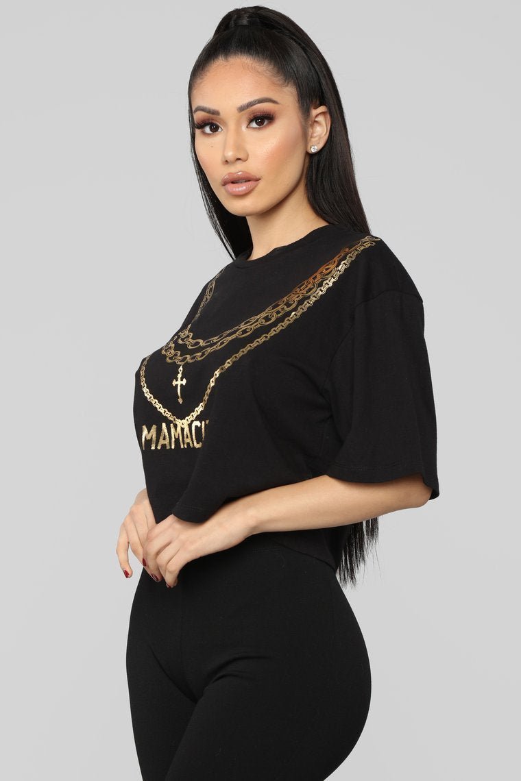 Lip Gloss Poppin' Top - Black - jameswhite001