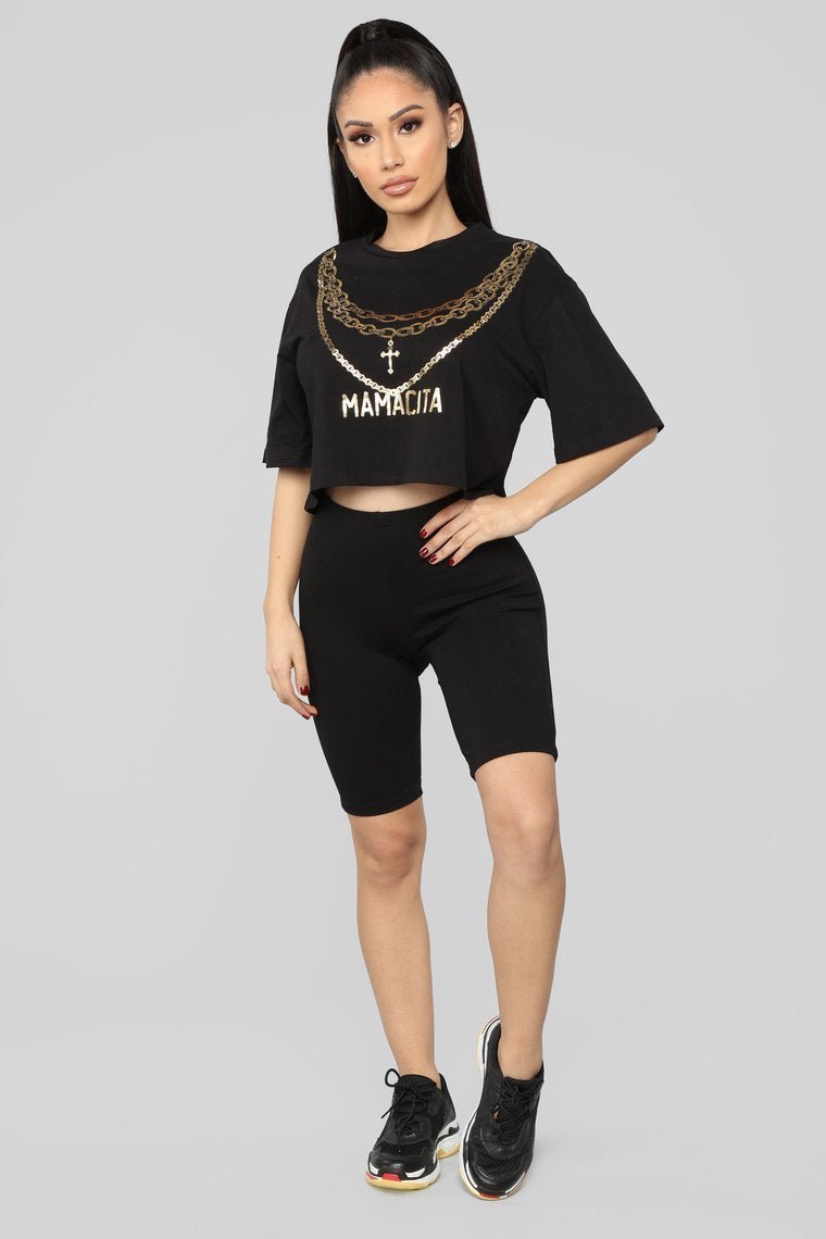 Lip Gloss Poppin' Top - Black - jameswhite001