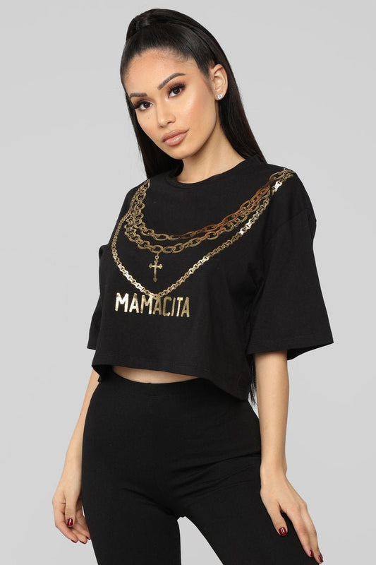 Lip Gloss Poppin' Top - Black - jameswhite001