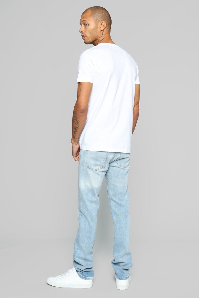 Lit Tree Short Sleeve Tee - White - jameswhite001