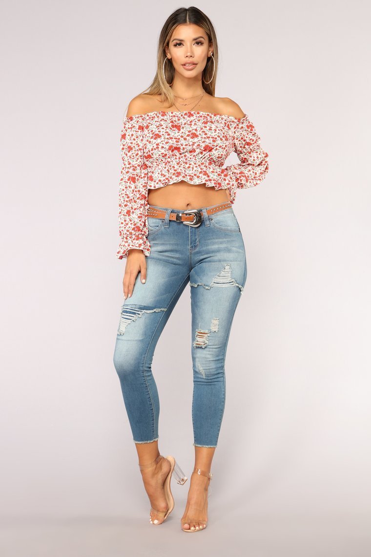 Look Back At Me Booty Lifting Jeans - Vintage Blue Wash - jameswhite001