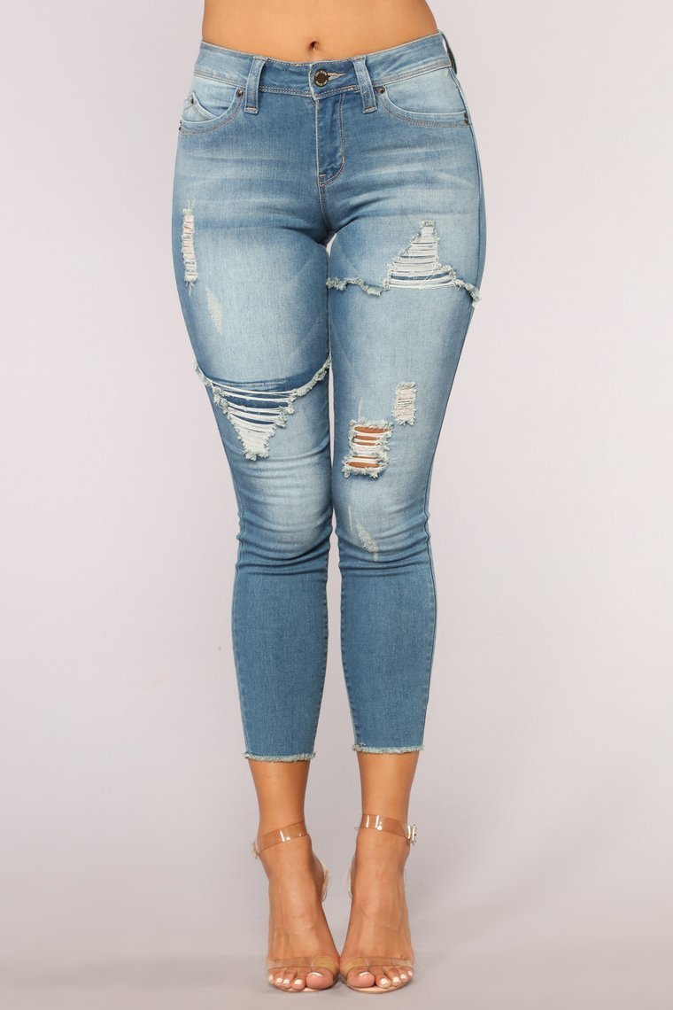 Look Back At Me Booty Lifting Jeans - Vintage Blue Wash - jameswhite001