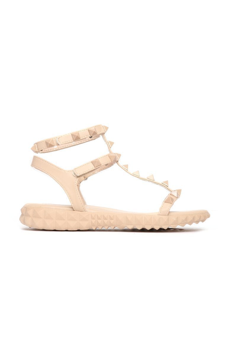 Lookin' Sharp Flat Sandal - Nude - jameswhite001