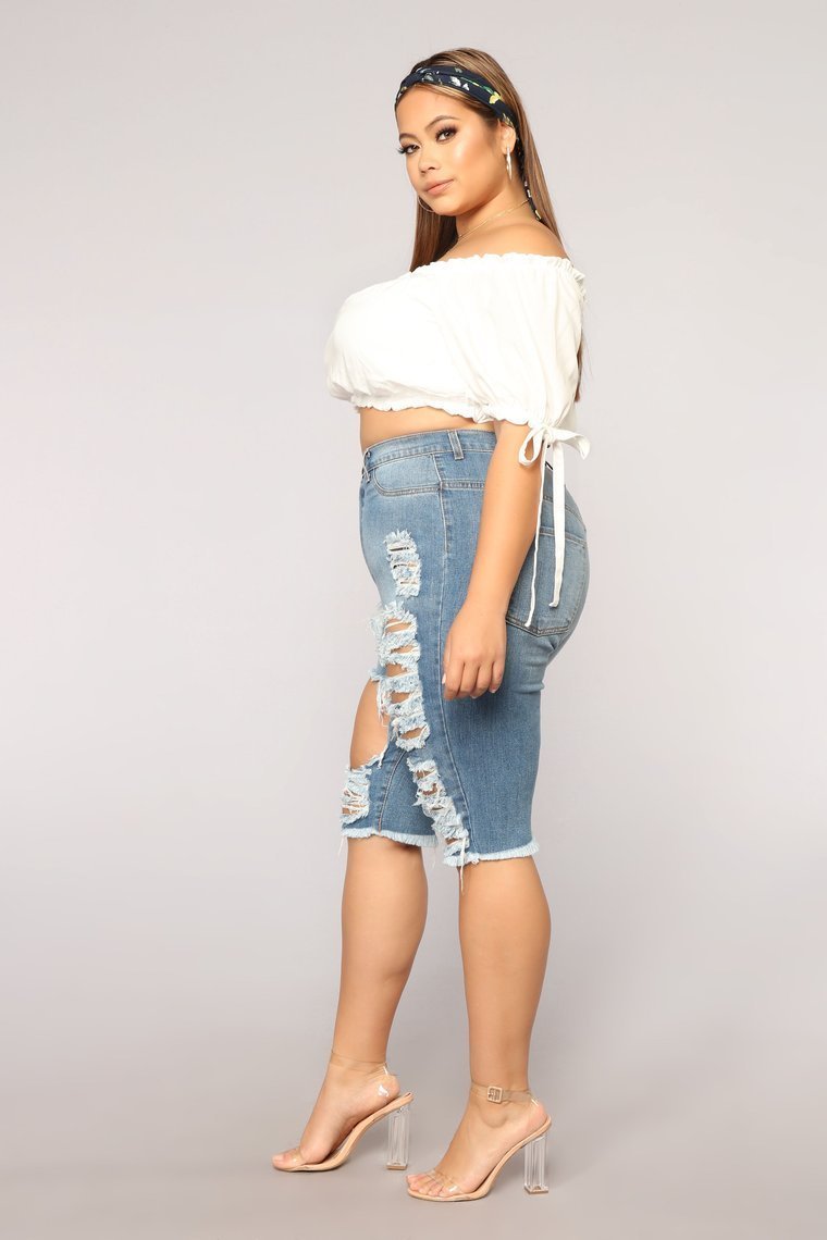 Lost At Sea Shorts - Medium Blue Wash - jameswhite001