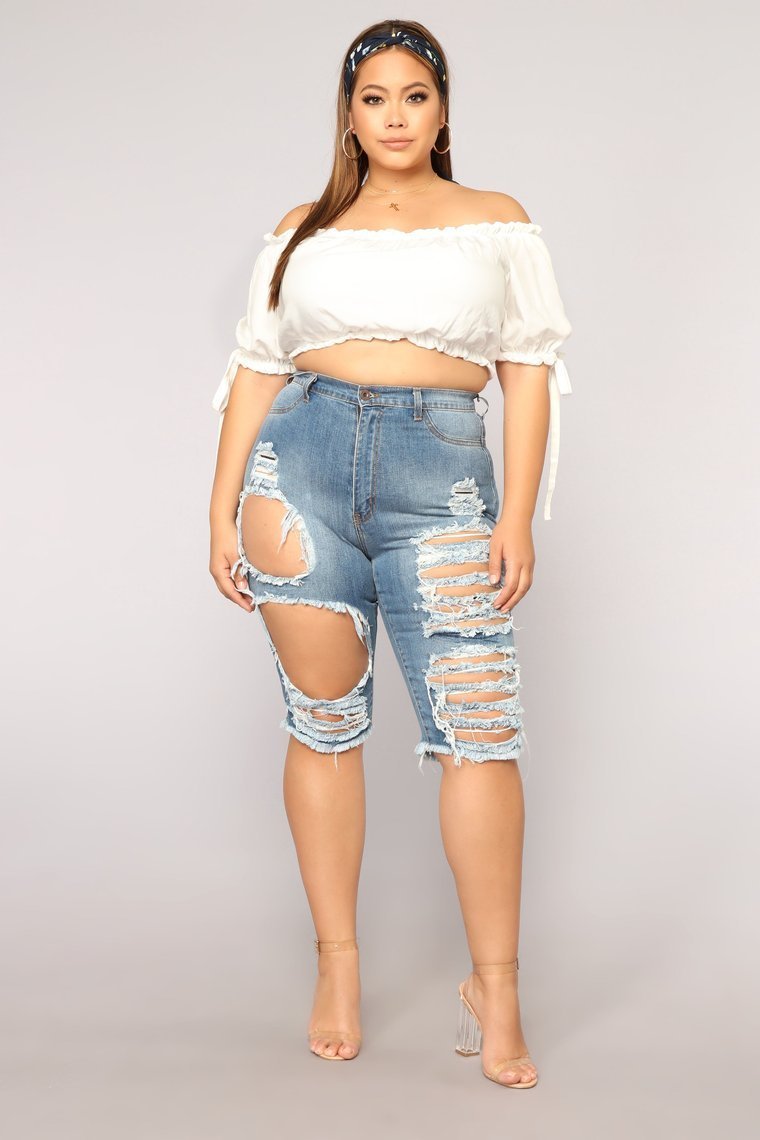 Lost At Sea Shorts - Medium Blue Wash - jameswhite001