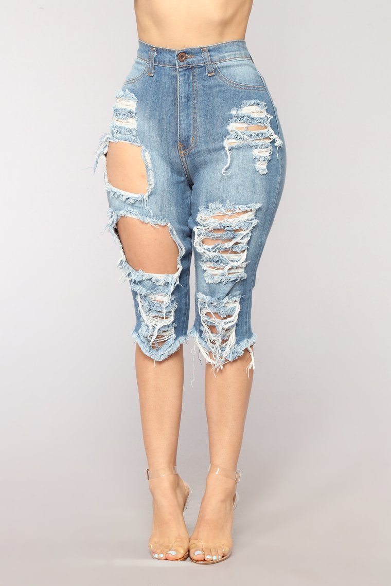 Lost At Sea Shorts - Medium Blue Wash - jameswhite001