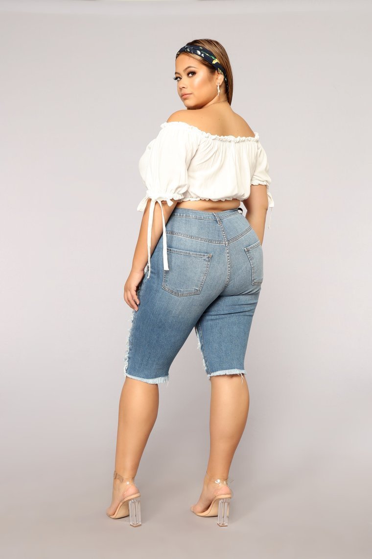 Lost At Sea Shorts - Medium Blue Wash - jameswhite001