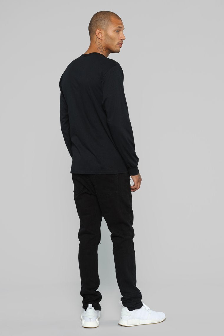 Loud Long Sleeve Tee - Black/Orange - jameswhite001