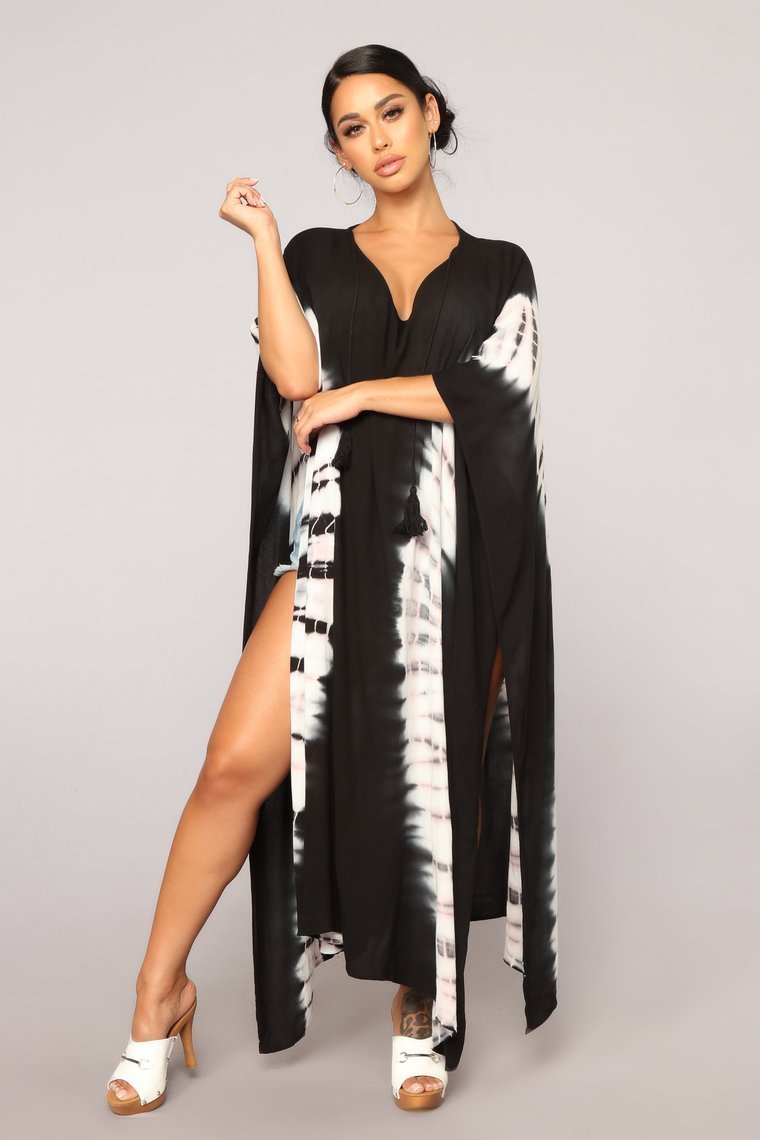 Lounging Away Cover Up - Black - jameswhite001