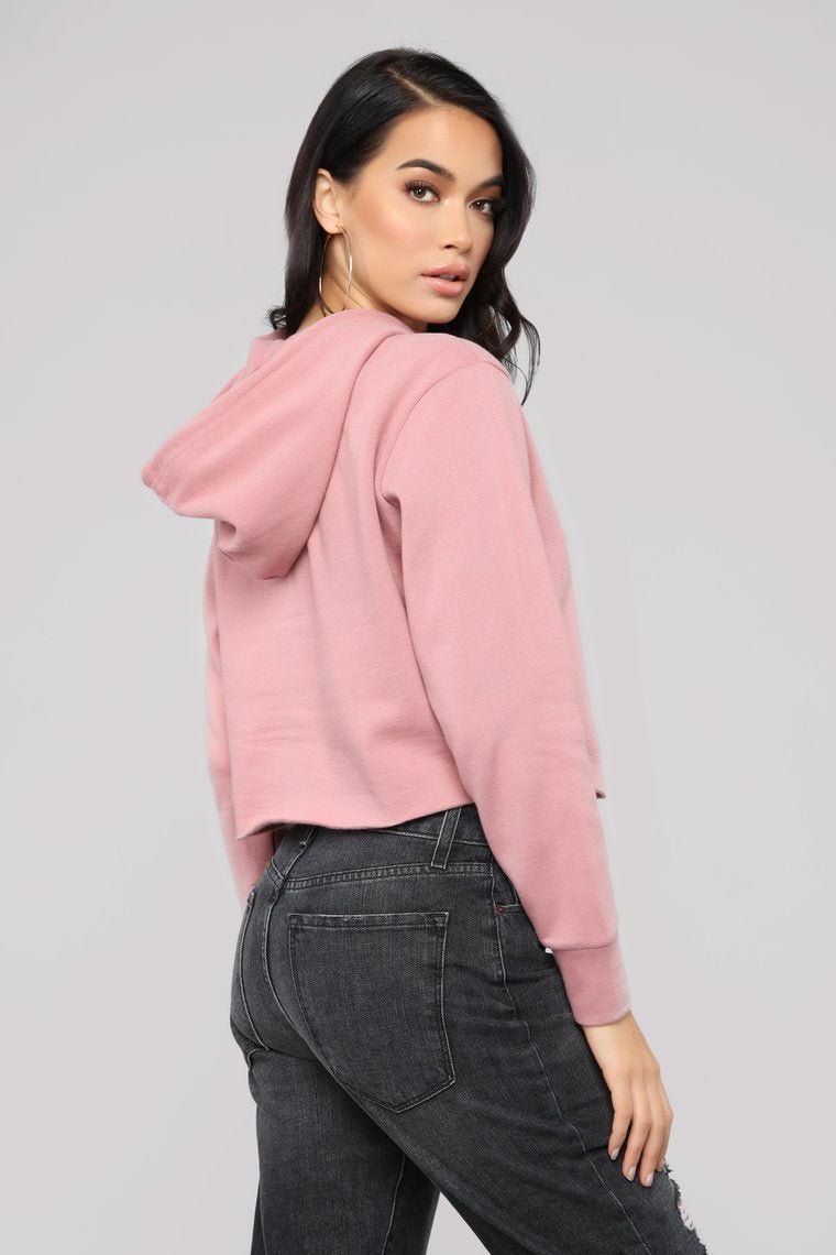 Love Embossed Hoodie - Rose - jameswhite001