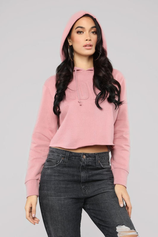 Love Embossed Hoodie - Rose - jameswhite001