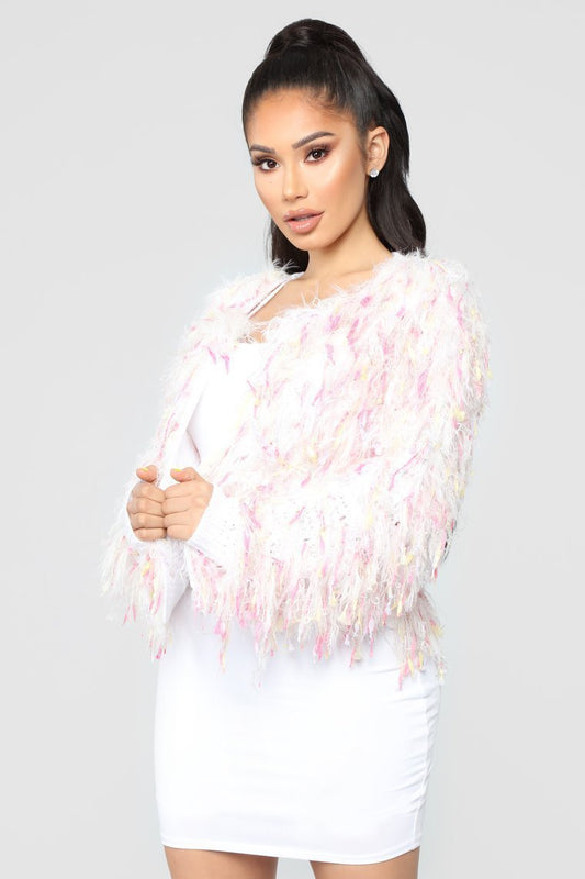 Love Is All We Need Cardigan II - White/Combo - jameswhite001