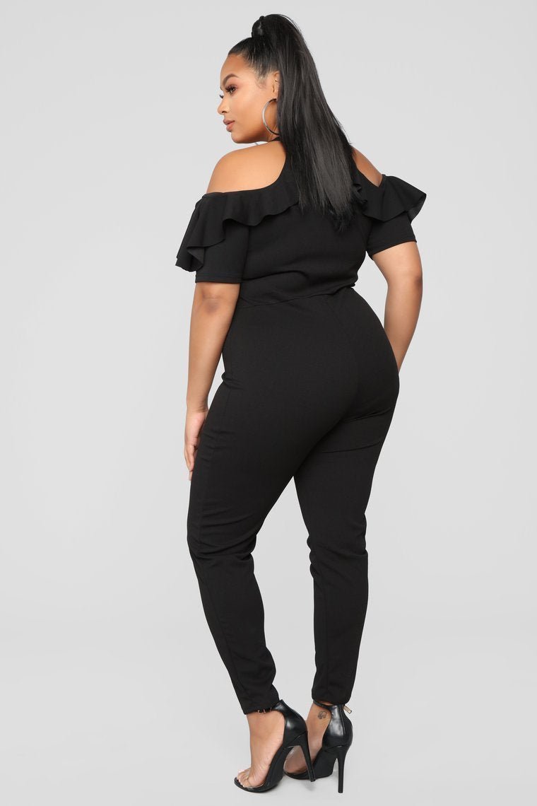 Love Me Now Ruffle Jumpsuit - Black - jameswhite001