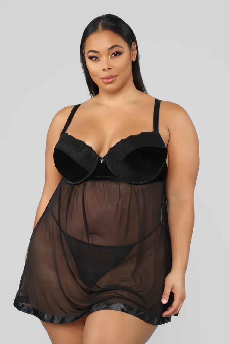 Love You Forever Baby Doll 2 Piece Set - Black - jameswhite001