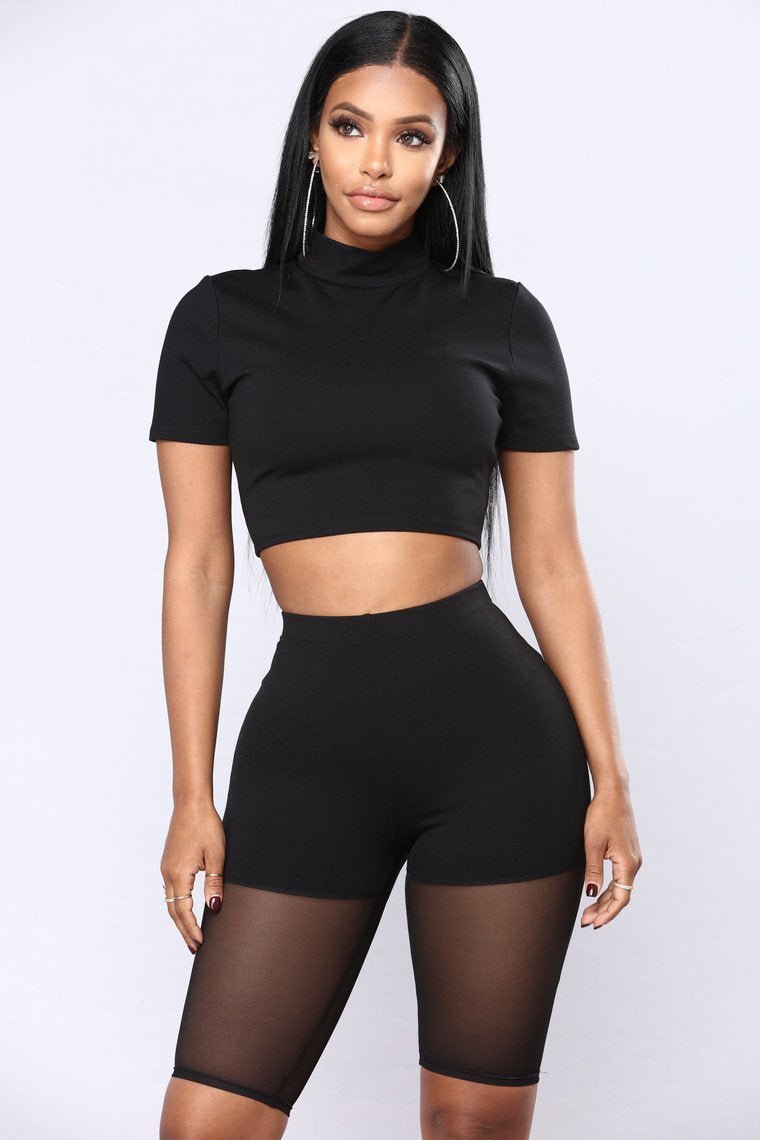 Maisie Short Set - Black - jameswhite001