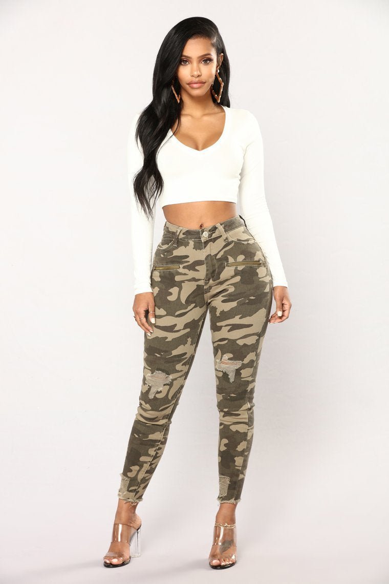 Major Camo Ankle Jeans - Camo - jameswhite001