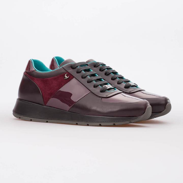 MARIA – MIXED LEATHER BORDEAUX - jameswhite001