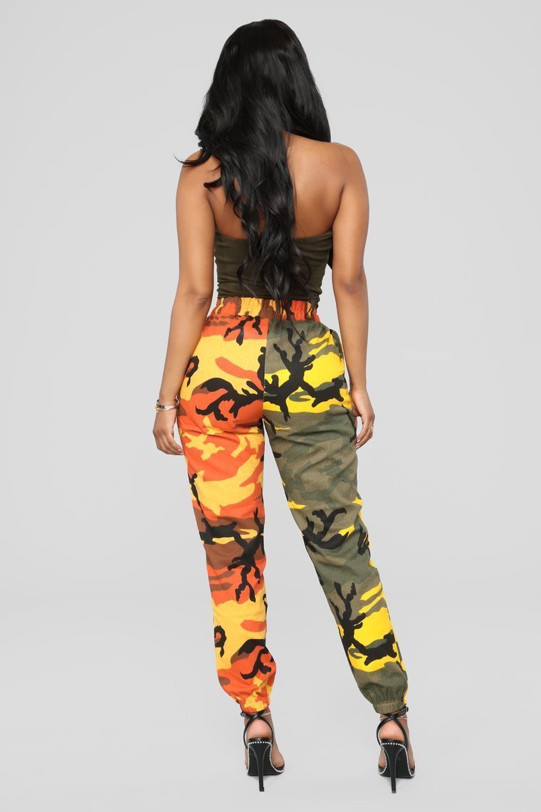 Masira Cargo Joggers - Orange/Olive - jameswhite001