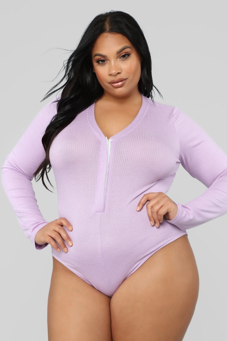 Matilda Ribbed Bodysuit - Lavender - jameswhite001
