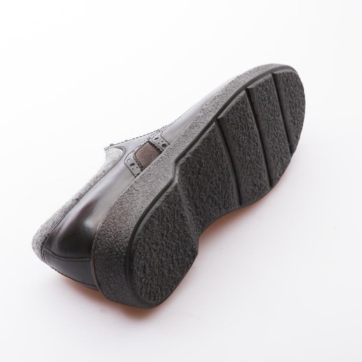 MATTEO - BLACK & ANTHRACITE - CALF SUEDE & LEATHER - jameswhite001