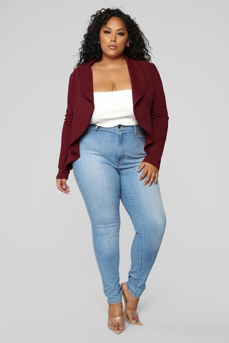 Meet And Greet Blazer - Burgundy - jameswhite001