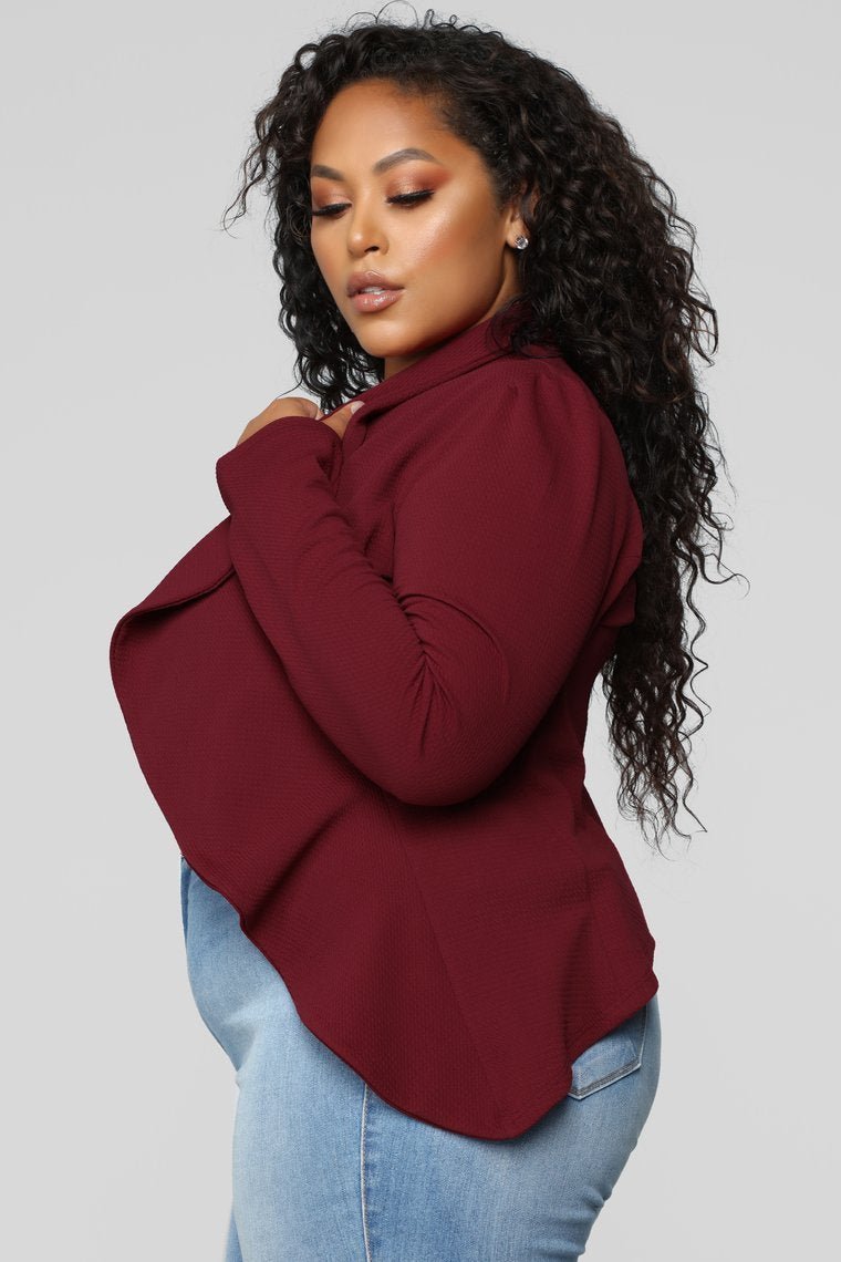 Meet And Greet Blazer - Burgundy - jameswhite001