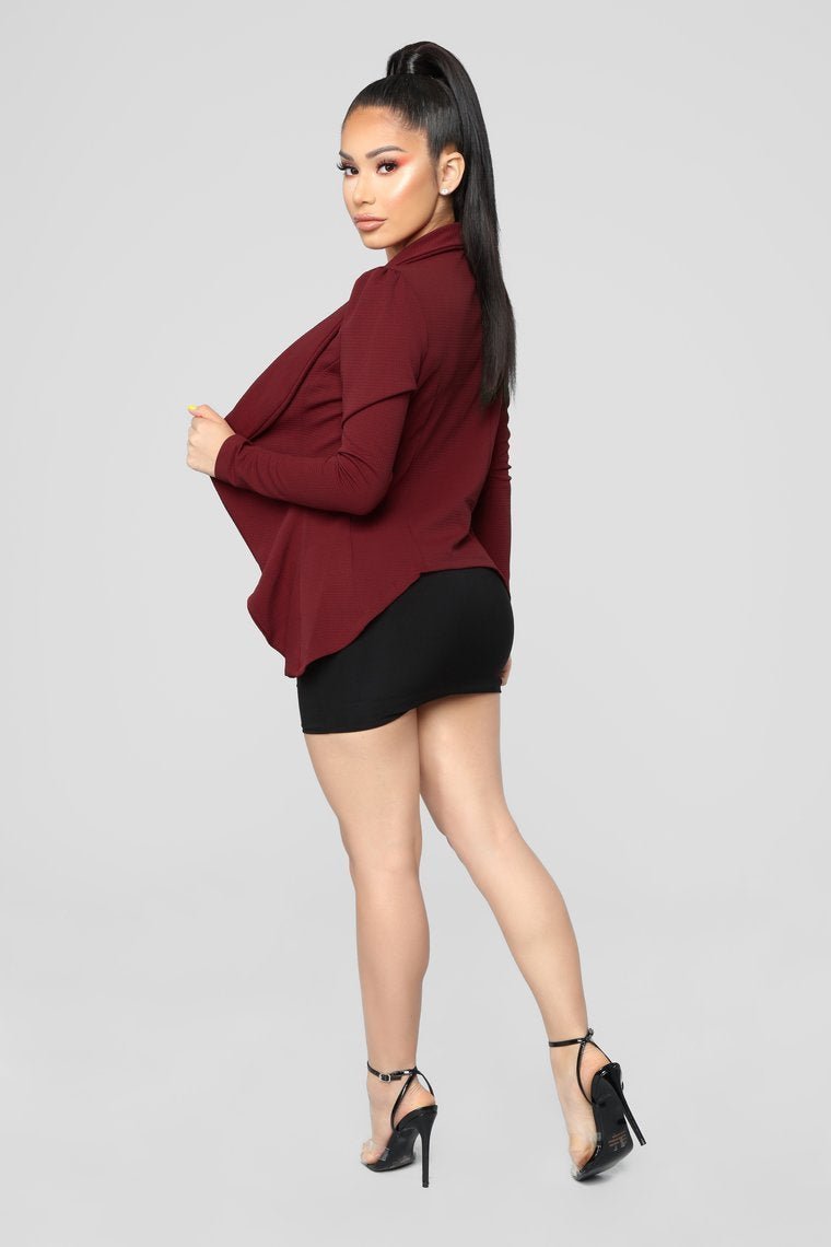 Meet And Greet Blazer - Burgundy - jameswhite001